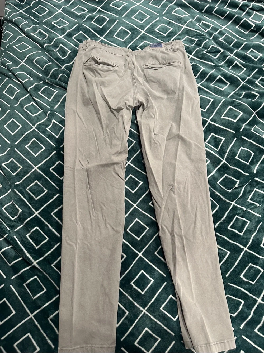 Men's Slim Straight Chinos in Light Taupe